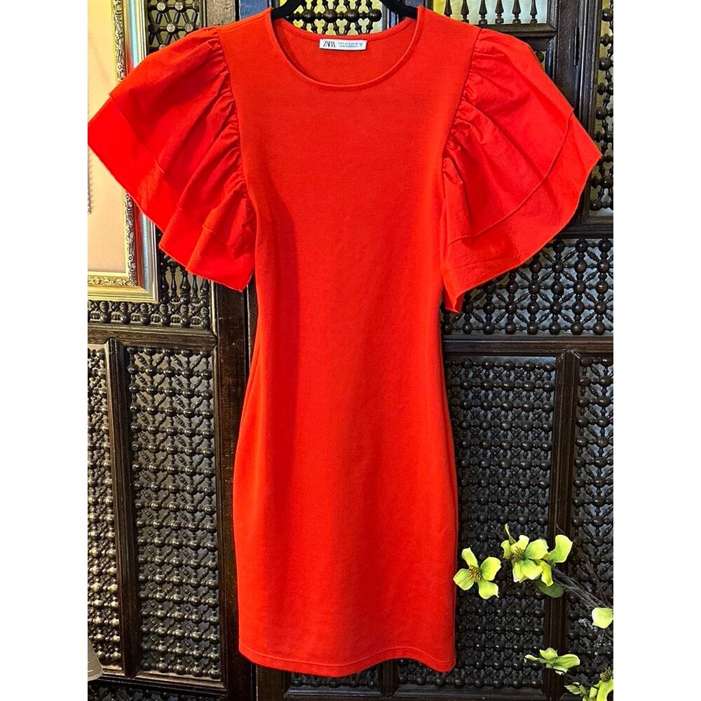 Zara red bodycon dress